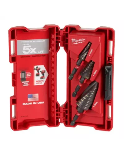 Набор ступенчатых сверел Shockwave Impact Duty (3 шт) Milwaukee