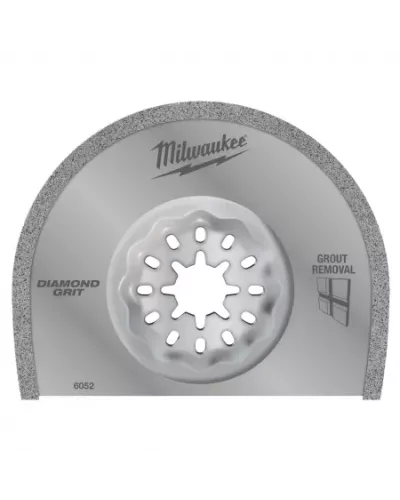 Полотно для мультитула с алмазным напылением Milwaukee толщиной 1.2 мм для удаления затирки с твердосплавным зернистым напылением. Для удаления затирки между настенными или напольными плитками (1 шт)  (Арт. 48906052)