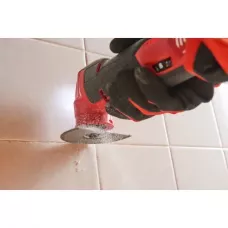 Полотно для мультитула с алмазным напылением Milwaukee толщиной 1.2 мм для удаления затирки с твердосплавным зернистым напылением. Для удаления