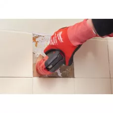 Шлифовальная насадка для мультитула Milwaukee 80 х 80 с напылением из твердосплава для грубой шлифовки плиточного клея, строительного раствора и