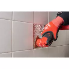 Шлифовальная насадка для мультитула Milwaukee 80 х 80 с напылением из твердосплава для грубой шлифовки плиточного клея, строительного раствора и