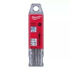 Укороченные cверла по металлу DIN1897 HSSGS 3.00 x 46 - 10 шт Milwaukee