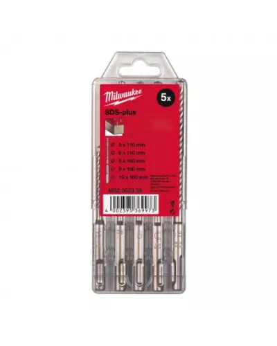 Набор из 5 буров M2 SDS-Plus Milwaukee