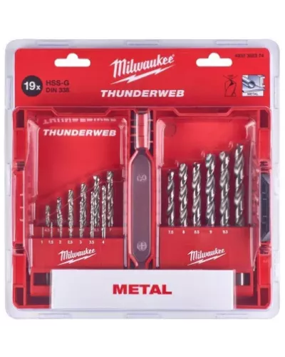 Набор сверл THUNDERWEB HSS-G (19 шт) Milwaukee