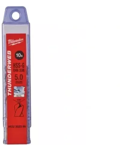 Сверла по металлу Thunderweb HSS-G DIN338 TW 5.0 x 86 - 10 шт Milwaukee