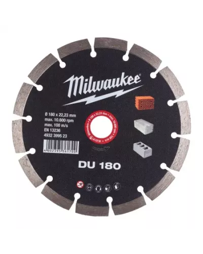 Алмазный диск профессиональной серии Milwaukee DU 180 мм  (Арт. 4932399523)