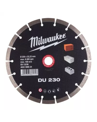 Алмазный диск профессиональной серии Milwaukee DU 230 мм  (Арт. 4932399524)