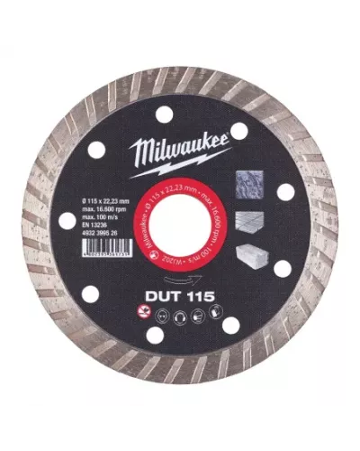 Алмазный диск профессиональной серии Milwaukee DUT 115 мм  (Арт. 4932399526)