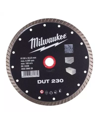 Алмазный диск профессиональной серии Milwaukee DUT 230 мм  (Арт. 4932399529)