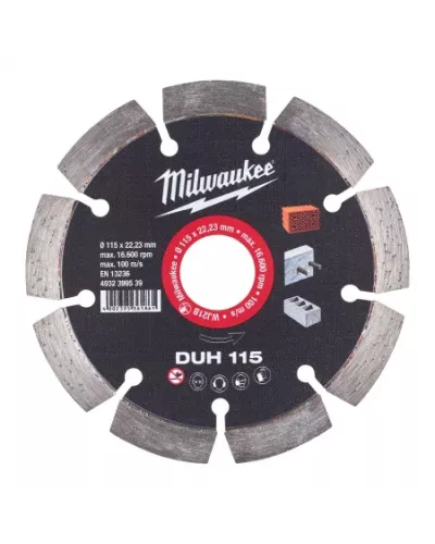 Алмазный диск профессиональной серии Milwaukee DUH 115 мм  (Арт. 4932399539)
