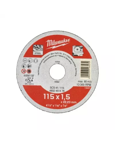 Тонкие отрезные диски по металлу SCS 41 / 115 - серия для ремонтников Milwaukee