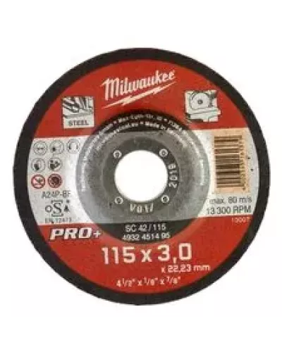 Отрезной диск по металлу Milwaukee SC42 / 115х3х22.2 PRO+ (замена для 4932490068) (Арт. 4932451495)