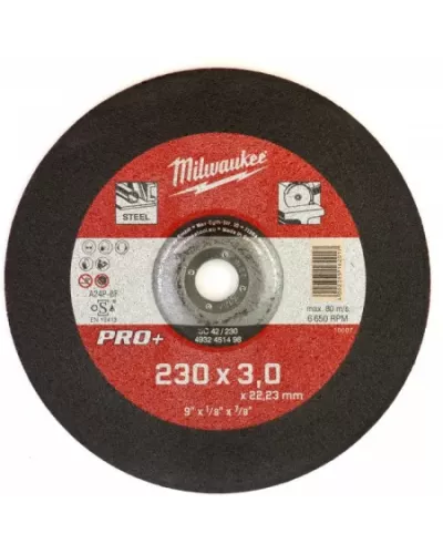 Отрезной диск по металлу Milwaukee SC42 / 230х3х22.2 PRO+ (замена для 4932490071) (Арт. 4932451498)