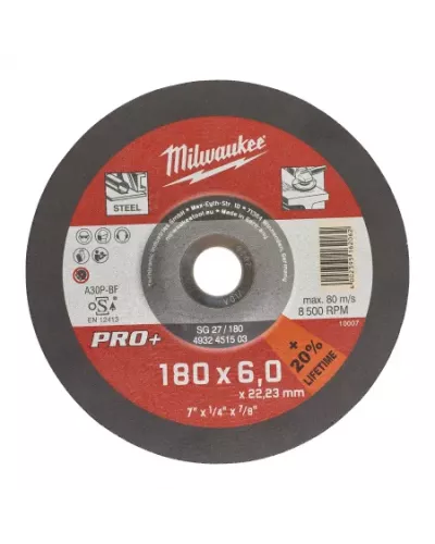 Шлифовальные диски по металлу PRO+ SG 27 / 180 Milwaukee