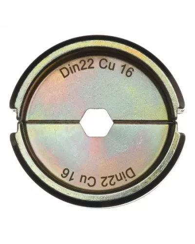 Матрица для медных наконечников и коннекторов Milwaukee DIN22 CU 16  (Арт. 4932451744)