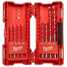 Набор сверл по бетону ударных с 3-х гранным хвостовиком Milwaukee Premium 4 / 5 / 5.5 / 6 / 7 / 8 / 10 мм (8 шт) (замена для 4932352337)  (Арт. 4932471193)