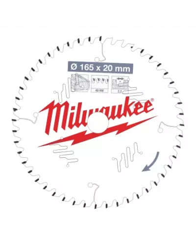 Пильные диски для ручных циркулярных пил CSB P W 165 x 20 x 2,2 x 48ATB Milwaukee