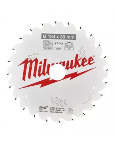 Пильные диски для ручных циркулярных пил CSB P W 184 x 30 x 1,6 x 24ATB Milwaukee