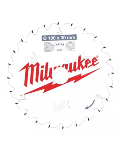 Пильные диски для ручных циркулярных пил CSB P W 190 x 30 x 1,6 x 24ATB Milwaukee
