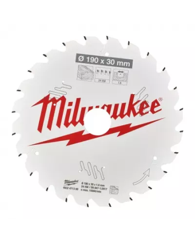 Пильные диски для ручных циркулярных пил CSB P W 190 x 30 x 1,6 x 24ATB Milwaukee