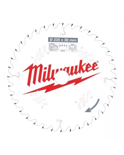 Пильный диск Milwaukee для циркулярной пилы по дереву 235x30x2,4 36 зубов  (замена для 4932451726) (Арт. 4932471306)