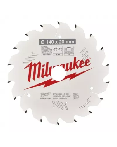 Пильные диски для ручных циркулярных пил CSB P W 140 x 20 x 1,6 x 18ATB Milwaukee