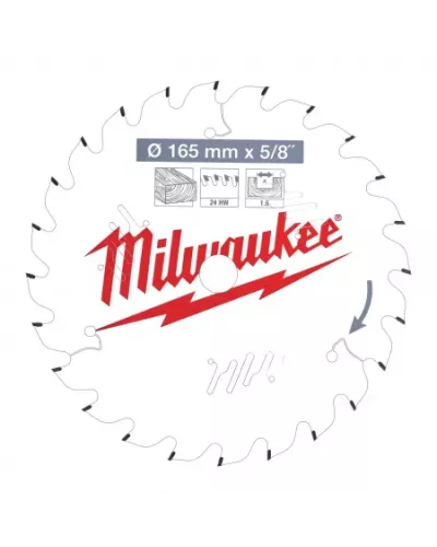 Пильные диски для ручных циркулярных пил CSB P W 165 x 15.87 x 1.6 x 24ATB Milwaukee