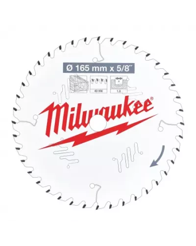 Пильные диски для ручных циркулярных пил CSB P W 165 x 15.87 x 1.6 x 40ATB Milwaukee