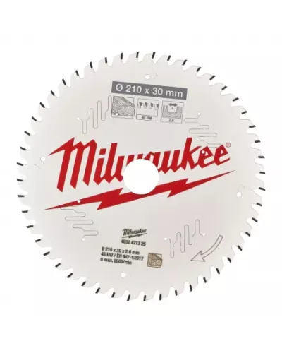 Пильные диски для ручных циркулярных пил CSB P W 210 x 30 x 2.8 x 48ATB Milwaukee