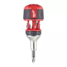 Отвертка универсальная короткая с трещоткой 8 в 1 Milwaukee