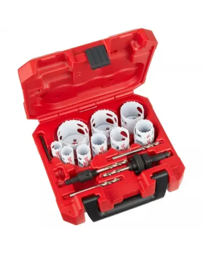 Набор биметаллических коронок с добавлением кобальта  Holesaw Set no. 10 -13шт Milwaukee