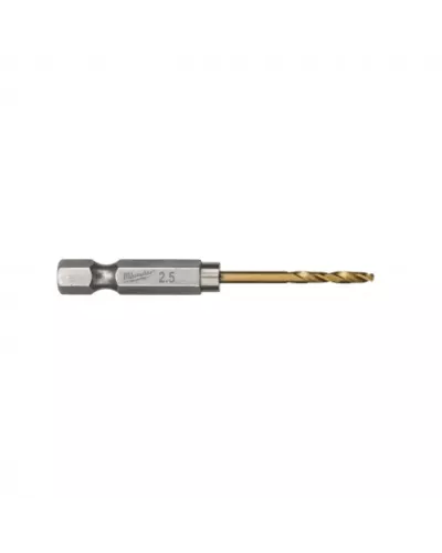 Сверло по металлу Shockwave HSS-G TiN Red Hex 2.5 mm - 10 pcs Milwaukee