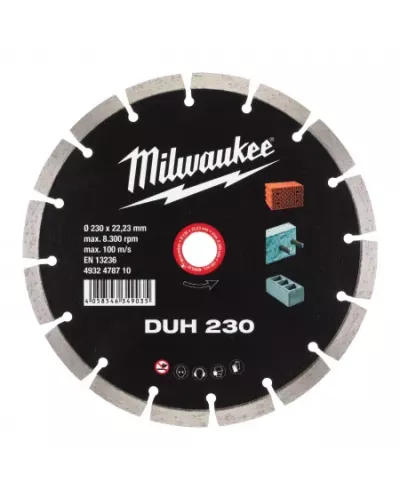 Алмазный диск профессиональной серии Milwaukee DUH 230 мм (RU)  (Арт. 4932478710)