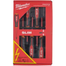 Набор трехгранных отверток, изолированных Milwaukee VDE (SL2.5, SL3, SL4, PH2, PZ1, PZ2, тестер напряжения) (7 шт.) (замена для 4932464067) (Арт. 4932478738)