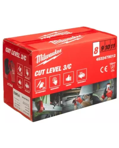 Перчатки Milwaukee с защитой от минимальных рисков, уровень 3, размер S/7 (144 пары) (Арт. 4932479717)