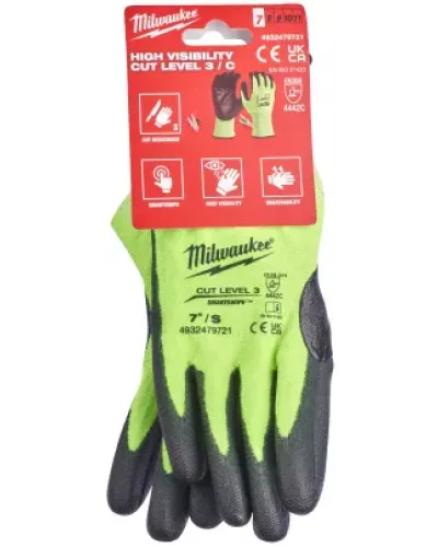 Перчатки защитные Hi-Vis Cut 3/C Gloves - 7/S Milwaukee
