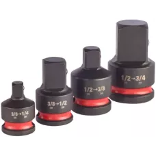 Набор переходников для головок Milwaukee SHOCKWAVE 3/8''-1/4'', 3/8''-1/2'', 1/2''-3/8'', 1/2''-3/4'' (4шт) (Арт. 4932480356)
