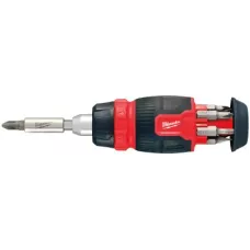 Отвертка компактная многофункциональная с храповым механизмом 8 в 1 Milwaukee