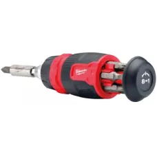 Отвертка компактная многофункциональная с храповым механизмом 8 в 1 Milwaukee