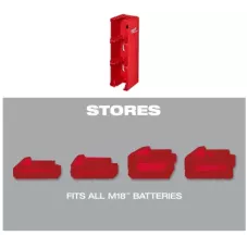 Держатель аккумуляторов M18™ для стеллажной системы PACKOUT Milwaukee