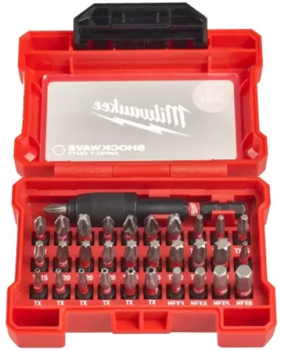 Набор бит 10 шт. в держателе с карабином SHOCKWAVE™ №1 Milwaukee