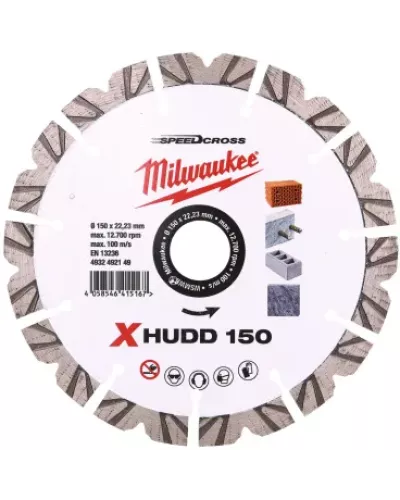 Алмазный диск скоростной Milwaukee Speedcross X-HUDD 150 мм (Арт. 4932492149)