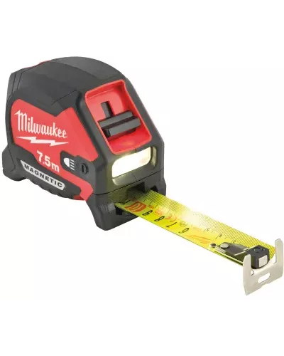 Рулетка Магнетик (Magnetic) с подсветкой 7,5 м Milwaukee