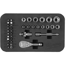 Набор торцевых головок с компактной трещоткой 1/4'' (39 предм.) (Арт. 4932492672)