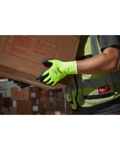 Перчатки защитные Hi-Vis Cut level (Хай Виз Кат Левел) 1/A, M/8 (12 пар) (Арт. 4932492914)