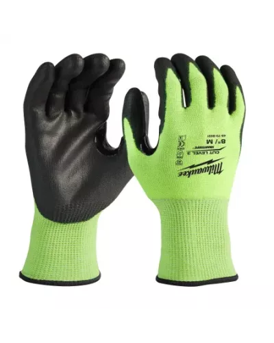 Перчатки защитные Hi-Vis Cut level (Хай Виз Кат Левел) 3/C, S/7 (12 пар) (Арт. 4932492918)