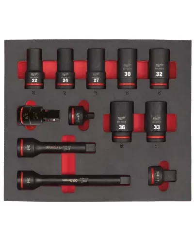 Головки 3/4'' ударные удлиненные SHOCKWAVE™ набор №1 в ложементе 11ед. (Арт. 4932493398)