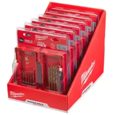 Набор сверл по металлу с хвостовиком 1/4'' Hex Milwaukee RED HEX HSS-TiN (10 шт) (3-10мм) (замена для 48894759) (Арт. 4932493865)