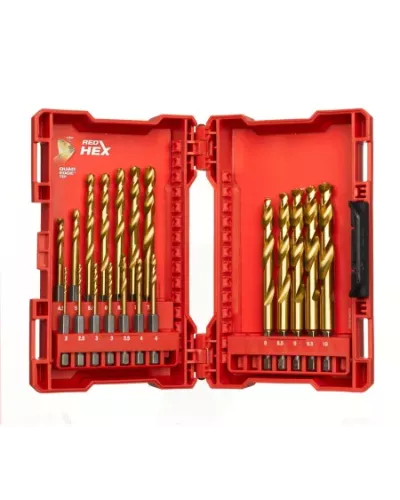 Сверла по металлу RedHEX™ HSS-TiN набор 19ед. (2-10мм) (замена для 48894760) Milwaukee