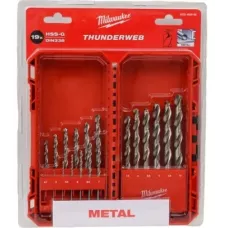 Набор сверл по металлу DIN 338 Milwaukee THUNDERWEB HSS-G (19 шт) (1-10мм) (замена для 4932352374) (Арт. 4932493869)
